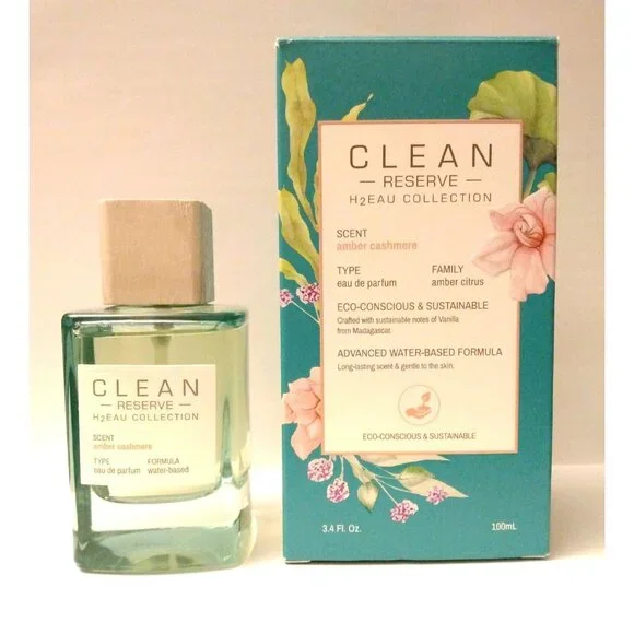 Clean Reserve H2EAU Amber Cashmere Scent 3.4oz